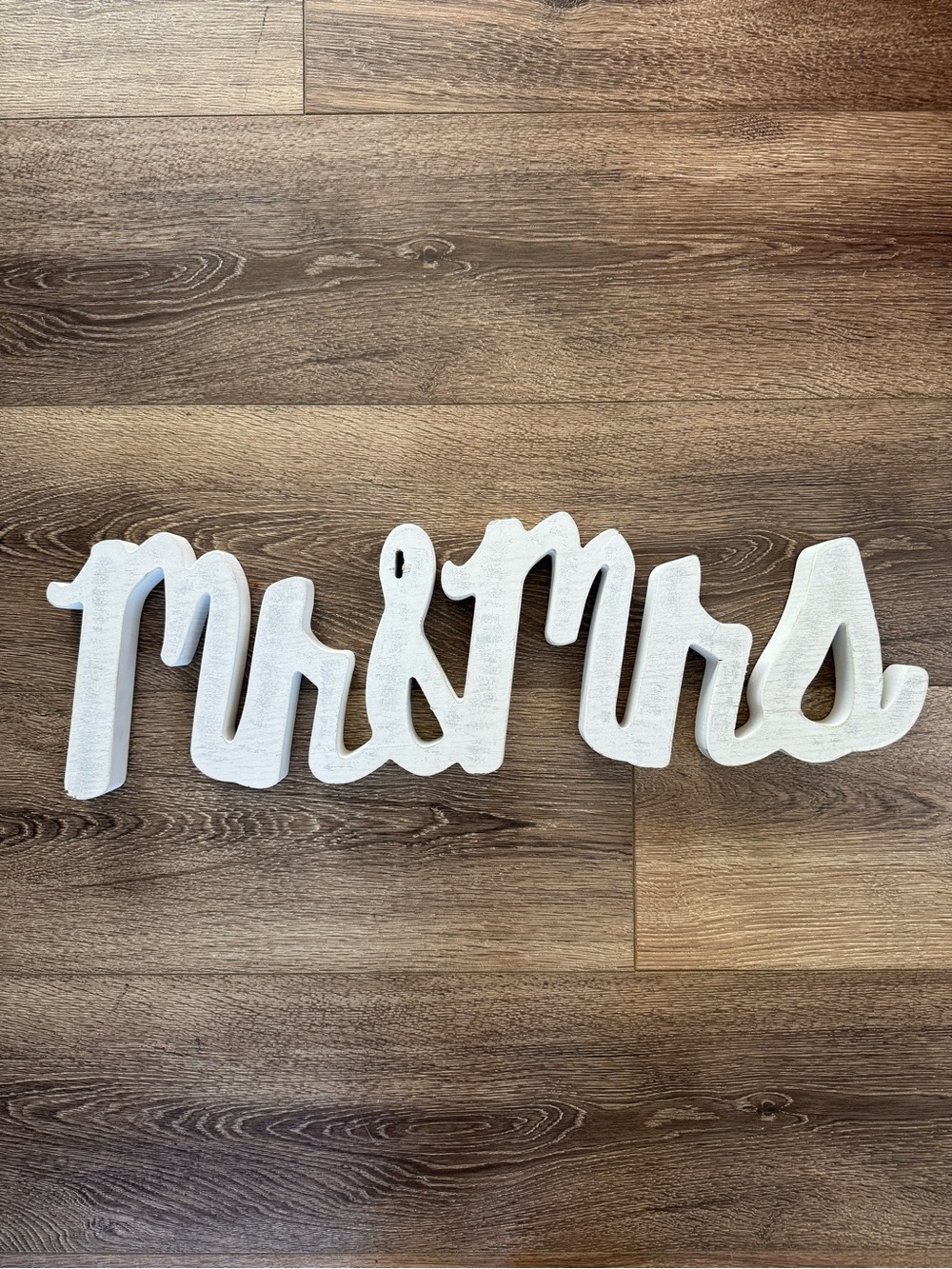 Wooden Mr. & Mrs. Script Table or Wall Sign